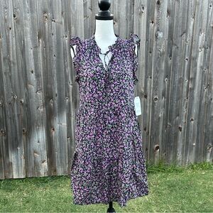 Time and Tru Floral Patterned Top - Pink and Green NWT